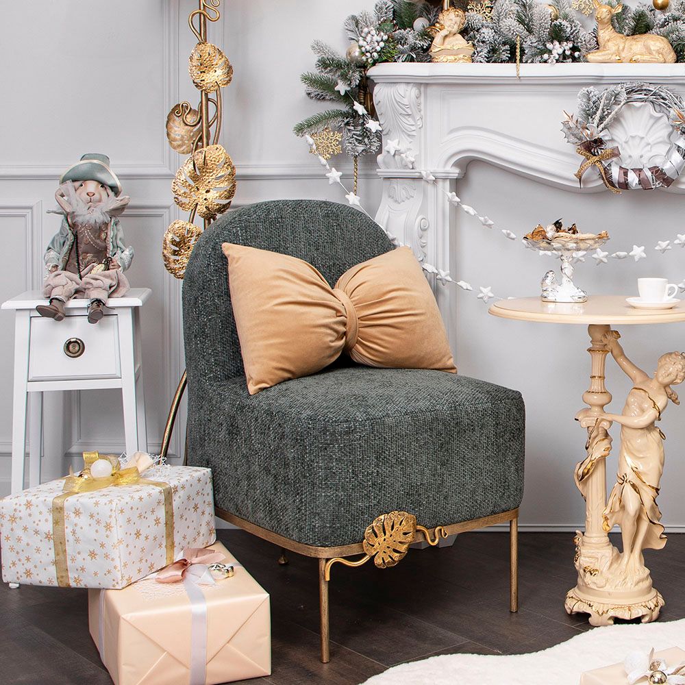 Кресло Monstera Deliciosa (Монстера) Лазурный Амбер