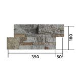 Натуральный камень Кварцит серо-зеленый Pharaon 180x350x10-20 Модерн