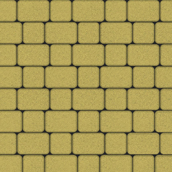 Тротуарная плитка КЛАССИКО - Стандарт Желтый, комплект из 2 видов плит