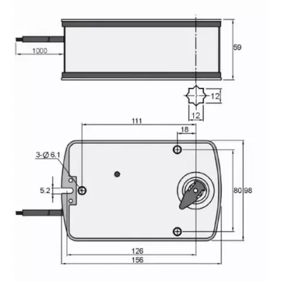 Электропривод UCP UE-24-10 реверсивный