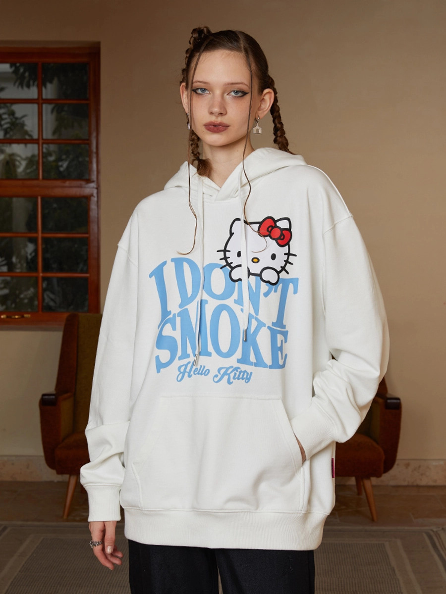 [FROM MOSCOW] Худи DONSMOKE x Hello Kitty "Curved Logo" Oversized Hoodie