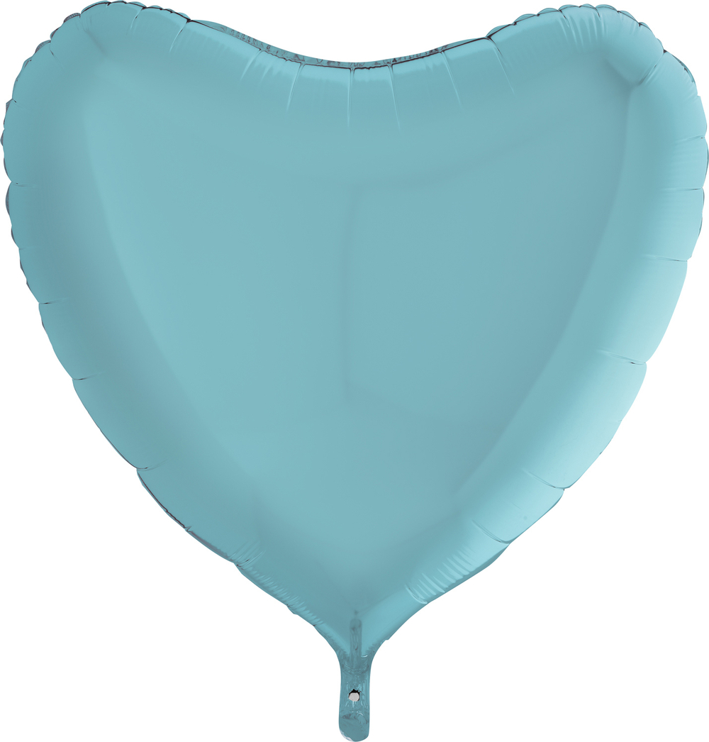 Фольгированный шар сердце 81 см голубой