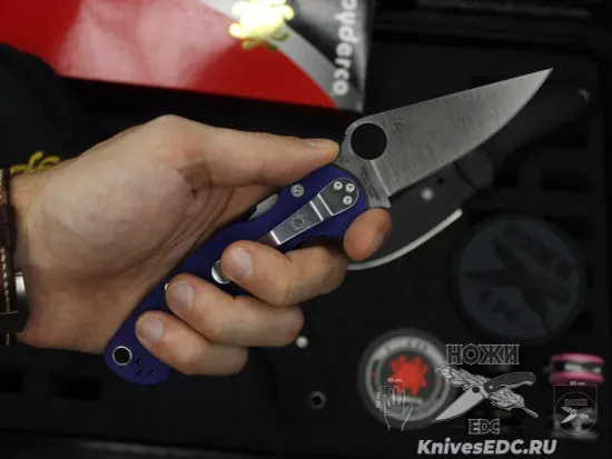 Нож складной Spyderco Paramilitary 2 C81GPDBL2 c клинком из стали CPM-S110V, рукоять G10