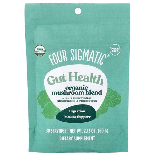 Four Sigmatic, Gut Health, органическая смесь грибов, без кофеина, 60 г (2,12 унции)