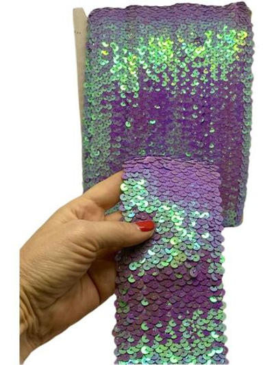 Тесьма эластичная пайтки ш-7см сиреневый 1м