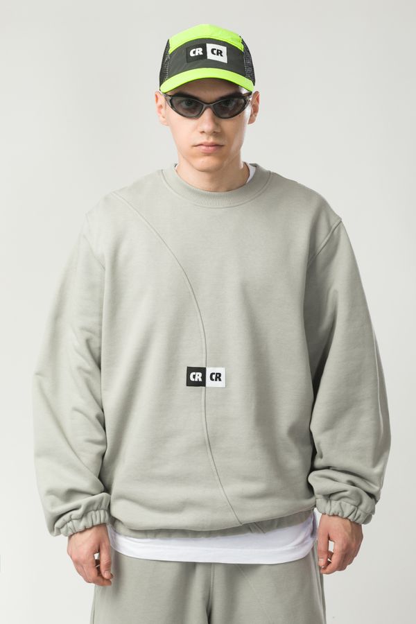 Толстовка крюнек Two Phase Crew Серое небо/Серое небо - фото 1