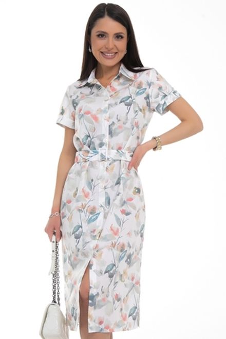 Платье-рубашка Дарина Люкс (вайт) Diolche