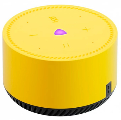 Умная колонка Yandex Станция Лайт Алиса желтый 5W 1.0 BT 10м (YNDX-00025Y)