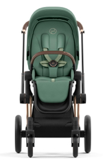 Коляска 3 в 1 Cybex Priam IV Rosegold complete и автокресло Aton S2 i-Size Ocean Blue Leaf Green