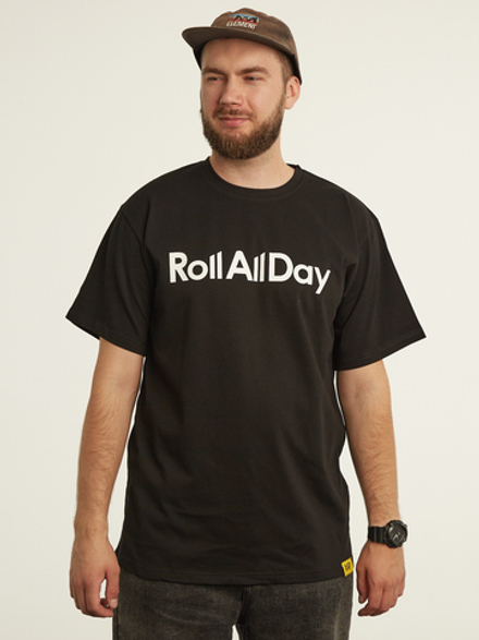 Футболка RollAllDay Retrowave черная