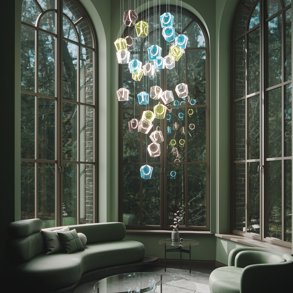 796289 Люстра CARAMELLO LED 28х6W 2700LM КОФЕЙНЫЙ/МУЛЬТИКОЛОР 3000K