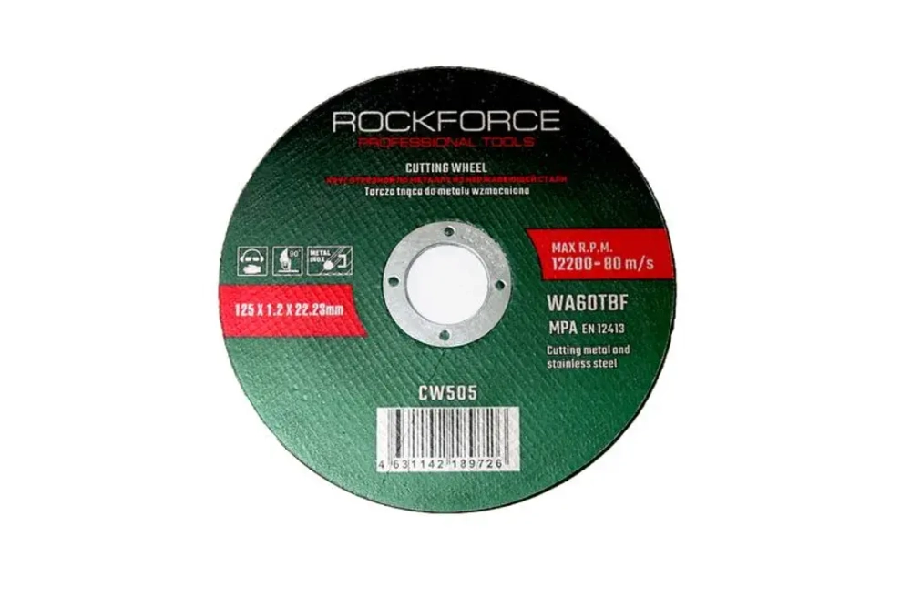 Круг отрезной по металлу 115x3.2x22.23мм RockForce##Rock FORCE RF-CW104