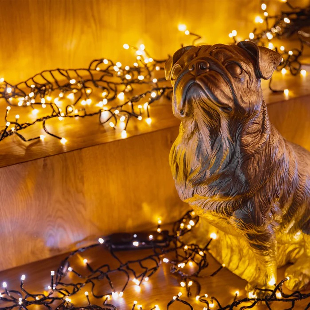 Гирлянда LED Twinkly Cluster (Gold & Silver edition) - 400 шт. (6 м) AWW + BT + Wi-Fi (TWC400GOP-BEU)