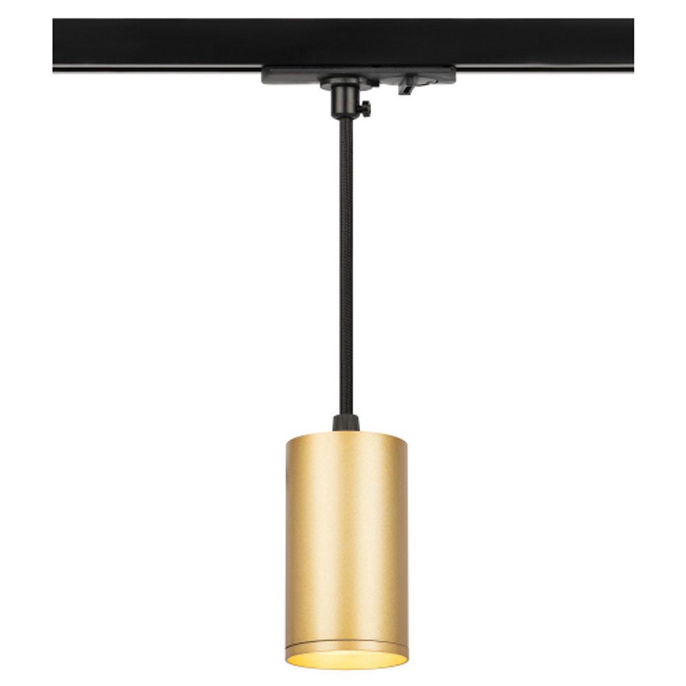 Трековый светильник однофазный ЭРА TR45-GU10 MG подвесной под лампу GU10 золото | Однофазные светильники под лампу