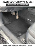Автомобильные коврики ЭВА с бортами для Toyota Camry VIII (XV70) 17-25г.
