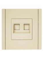 FORTE&PIANO Розетка компьютерная двойная RJ45 кат.5E FP433 ваниль IEK