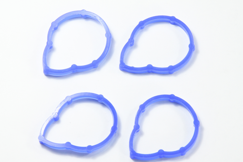 Прокладка коллектора Лада-Ларгус, Logan, Sandero 8 кл. (впускной) комплект, синий силикон (ПТП64)