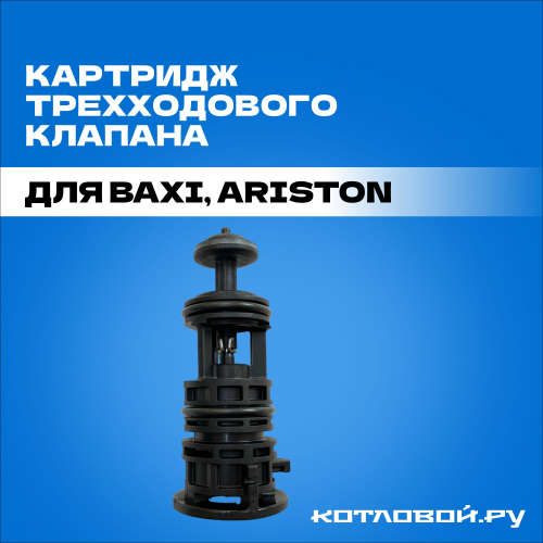 Картридж трехходового клапана BAXI, ARISTON (Bitron) арт. 721403800, 65104314