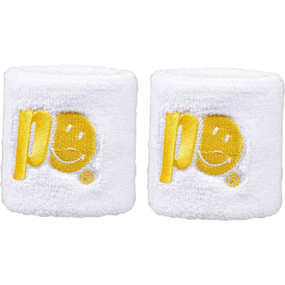 Теннисные напульсники Prince X Smiley Wristband Short 2P - white