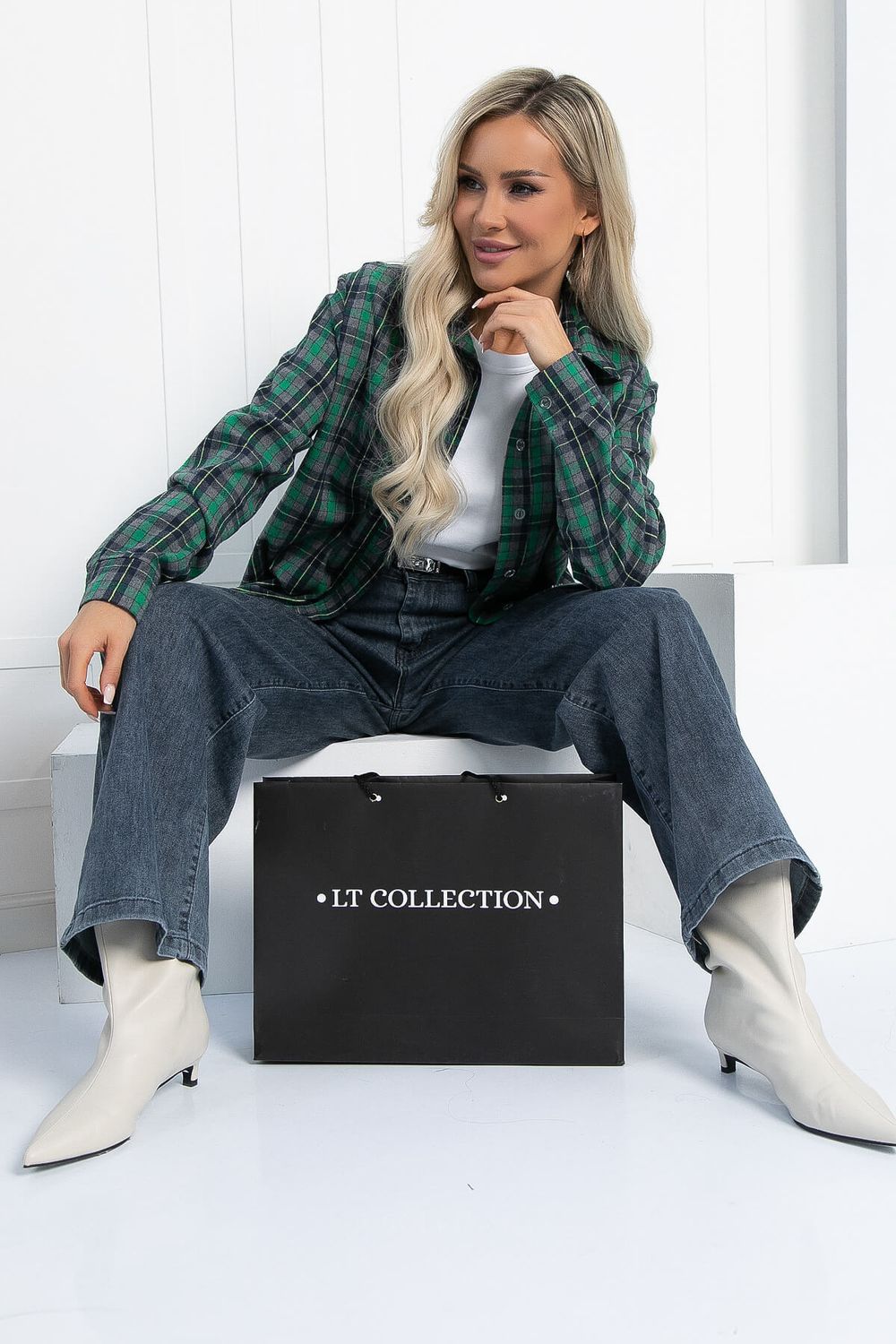 Рубашка Денни НЬЮ (серо-зеленая) Б12864-7М LT Collection