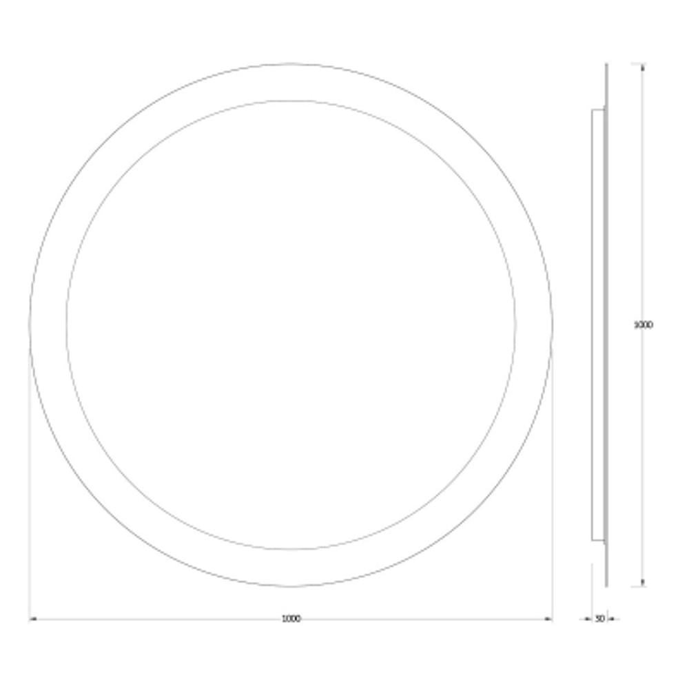 Зеркало Evoform с LED-подсветкой 25,5 W Ø100 см Без выключателя Нейтральный белый свет