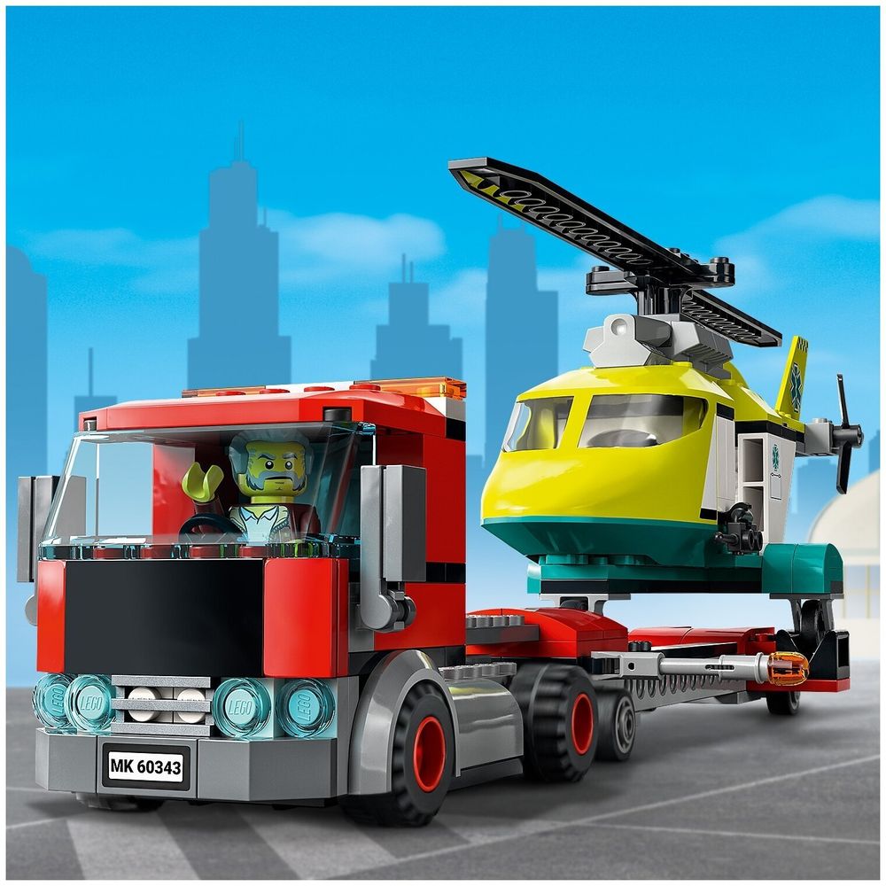 Конструктор LEGO City Great Vehicles 60343 Грузовик для спасательного вертолёта