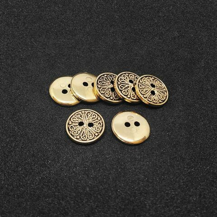 Т130 декор.пришив.элемент, 14 мм, цв.зоолото