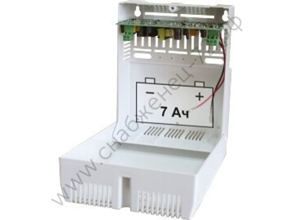 СКАТ-1200Б (СКАТ ИБП-12/2-7) источник питания 12В, 2А корпус пластик под АКБ 1х7Ач, СС ТР