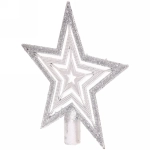 Звезда на ёлку 20см «Волшебство ночи» Серебро