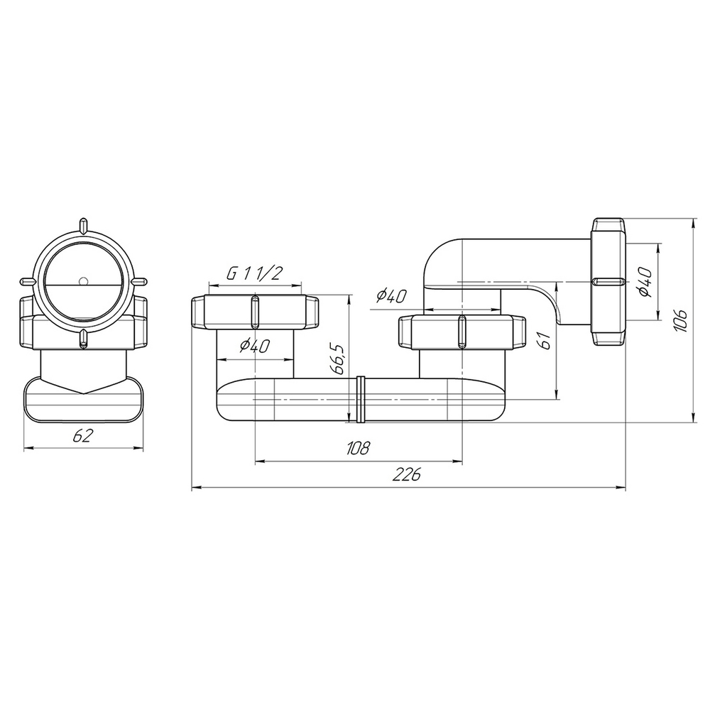 Обвязка на ванну  1 1/2*40 Ani без выпуска Е000 АНИ пласт