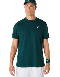 Мужская теннисная футболка Asics Court Short Sleeve - зеленый