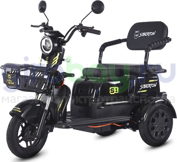 Электротрицикл SIBERTON S1 2000W (60V/21Ah) двухместный фото №1