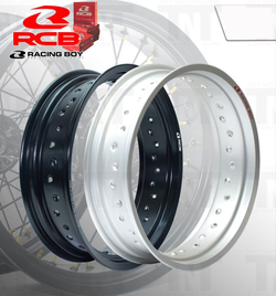 Motard wheel set for Honda CRF300L-Rally. 17 inches rims. Black/Red (ABS/non ABS)