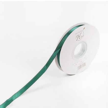 Лента шелк ПРЕМИУМ 1см*45Y ЗЕЛЕНЫЙ