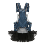 282 Сарафан джинсовый с фатином