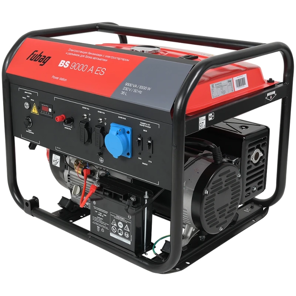 Бензиновый генератор FUBAG BS 9000 A ES с кожухом Geon 1200 RAL 7035
