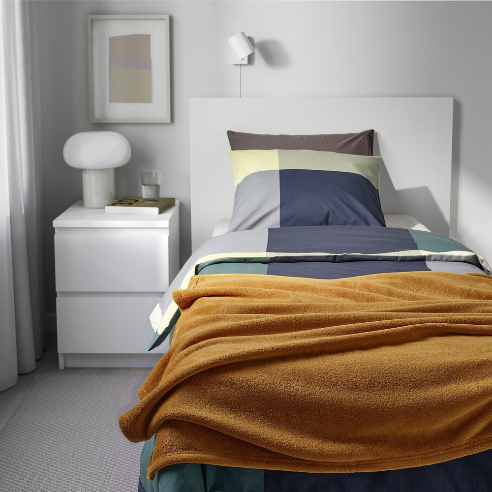 IKEA TRATTVIVA  (ИКЕА ТРАТТВИВА)  -  Покрывало, желто-коричневое, 150x250 см