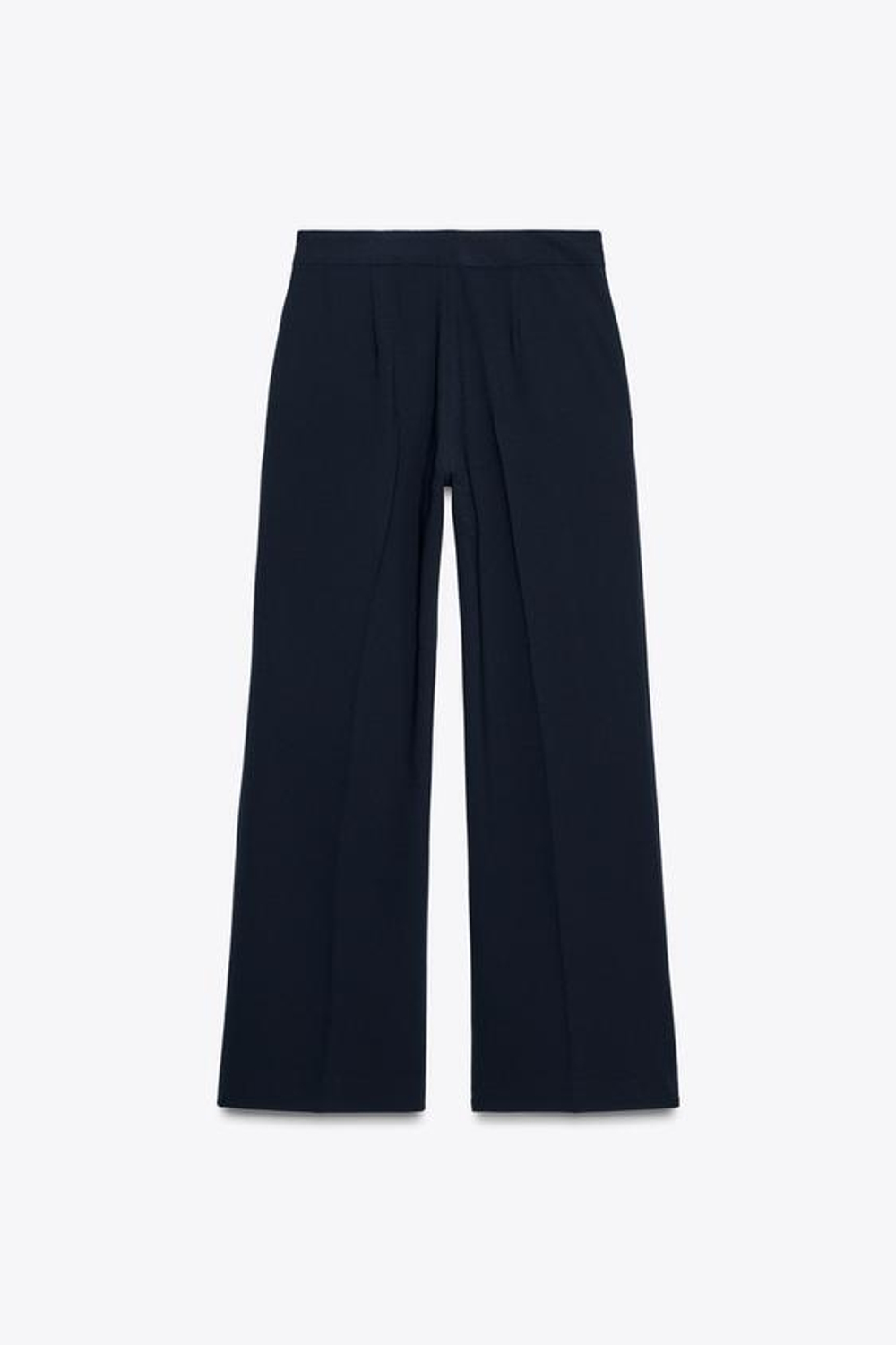 ZARA ШИРОКИЕ БРЮКИ С ЗАЩИПАМИ — ZW COLLECTION, МОРСКОЙ СИНИЙ