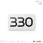 Номер на дверь 330, табличка на дверь для офиса, квартиры, кабинета, аудитории, склада, белая 120х70 мм, Айдентика Технолоджи