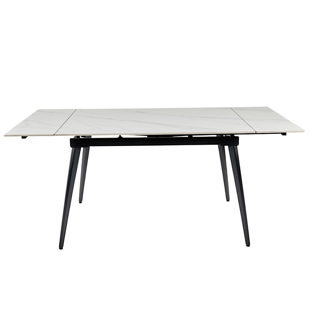 Стол керамический LA ALTA DENVER WHITE MARBLE MATT 120, каркас черный