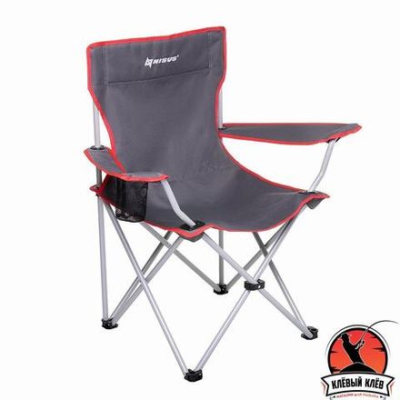Кресло складное серый/красный (N-242-GR) NISUS (пр-во Тонар) (0)