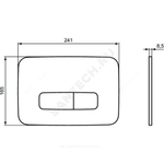 Кнопка для инсталляции белая глянцевая OLEAS M3 Ideal Standard R0123AC
