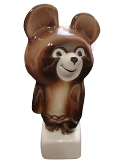 &&& Фарфоровая статуэтка "Олимпийский мишка" ДФЗ Вербилки