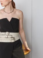 БАЗОВЫЙ РЕМЕНЬ С ПРЯМОУГОЛЬНОЙ ПРЯЖКОЙ MILK