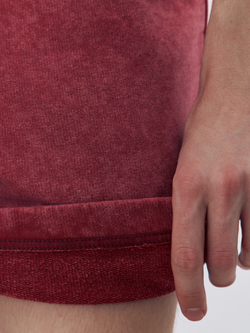 Шорты garment dyed (бордовый)