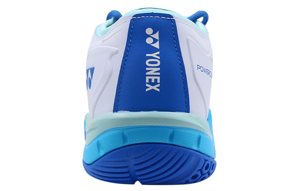YONEX Power Cushion Textile, Synthetic Leather Cushioning Slip Resistant Low top Badminton Shoes Unisex White Blue