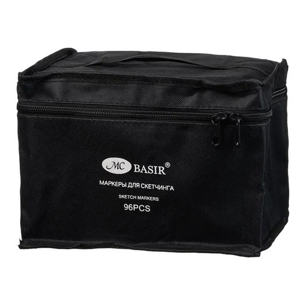 Маркер для скетчинга, двусторонние, Basir, четырехгранные, 14 мм, спиртовые, 96 шт