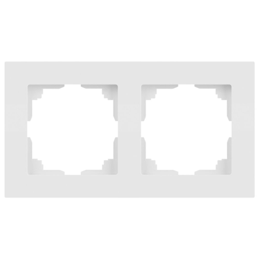 Рамка для розеток и выключателей Intro Accent 6-502-01М на 2 поста, СУ, белый матовый | Intro