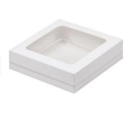 Коробка 20*20*4 см для клубники в шоколаде, Белая