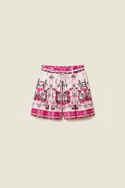 TWINSET Шорты из смеси льна и вискозы